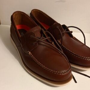 Rockport Dark Brown Leather Boat Shoes
